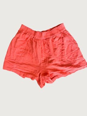 BLACK TAPE | Highwaisted gauze shorts | Coral | X